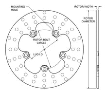 Load image into Gallery viewer, Drilled Steel Rotor - 160-1602
