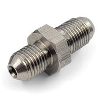Load image into Gallery viewer, Steel male to male AN fitting with clear zinc finish