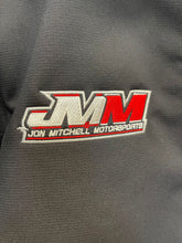 Load image into Gallery viewer, Front of jacket with embroidered logos on chest