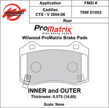 Load image into Gallery viewer, 2004 - 2022 Cadillac, Chevrolet, Chrysler, Dodge, Jeep Wilwood Racing Pads - 150-30-D1053K
