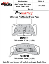 Load image into Gallery viewer, 1990 - 1999 Chevrolet, Dodge, GMC Original Equipment Pads - 150-D0459K

