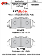 Load image into Gallery viewer, 1991 - 2005 Acura, Honda, Isuzu Original Equipment Pads - 150-D0503K
