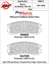 Load image into Gallery viewer, 1991 - 1999 Buick, Cadillac, Chevrolet, Oldsmobile, Pontiac, Saturn Original Equipment Pads - 150-D0508K
