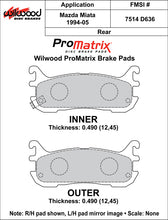 Load image into Gallery viewer, 1994 - 2005 Ford, Mazda, Mercury Original Equipment Pads - 150-D0636K

