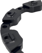 Load image into Gallery viewer, A black anodized rotor adapter on a white background
