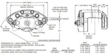 Load image into Gallery viewer, Aluminum GM Metric caliper dimensional drawing
