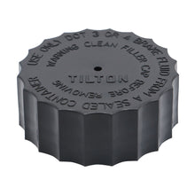 Load image into Gallery viewer, Black plastic cap for brake fluid reservoirs on a white background
