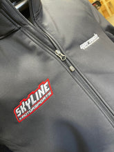 Load image into Gallery viewer, Front of jacket with embroidered logos on chest

