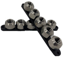 Load image into Gallery viewer, Two Wehrs lug nut plates with titanium lug nuts mounted onto them
