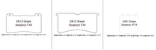 Load image into Gallery viewer, Sizes and dimensions of (3) popular brake pad shapes
