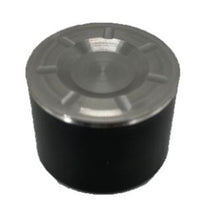 Load image into Gallery viewer, A single brake caliper piston with a stainless steel heat shield on a white background
