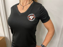 Load image into Gallery viewer, Black women's shirt featuring Gorsuch logo
